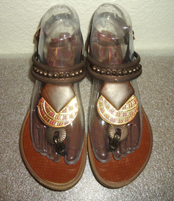 #B Grendha by Shakira Women's Brown Sandals Size-8.5/40