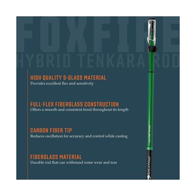 DRAGONtail Foxfire zx280 Zoom Fiberglass - Hybrid Tenkara Rod | eBay