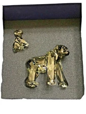 Swarovski Endangered Wildlife Gorillars 2009 SCS #952504 In Original Box 