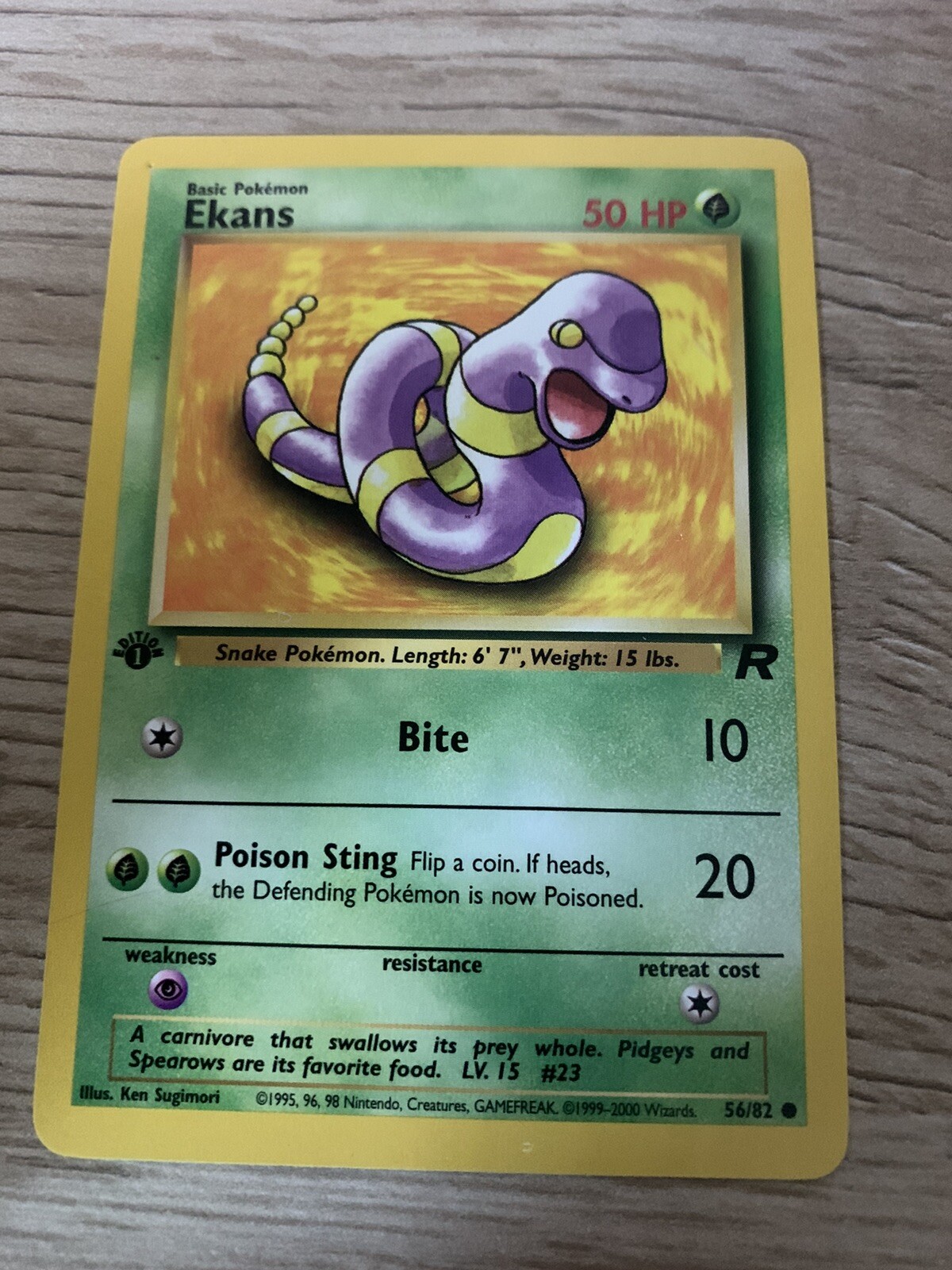 EKANS - 56/82 - 1st Edition Team Rocket - Common - Pokemon - NM