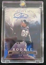 JASSON DOMINGUEZ - 2023 Panini Chronicles Origins BLUE Parallel AUTO RC /25