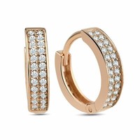 Creole Ohrring 925 Sterling Silber Dkeniz Creolen 925/- Sterling Silber Zirkonia