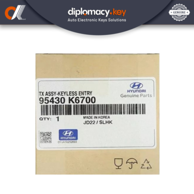 Hyundai Genuine Keyless Entry Assembly - OEM Replacement Part 95430-3Q001