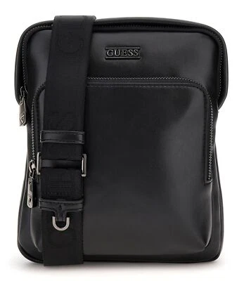 GUESS Boston Crossbody Flat Bag Umhängetasche Tasche Black schwarz Neu