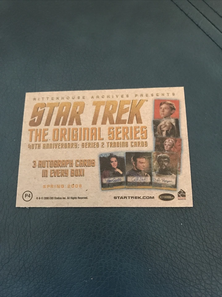 Tarjeta promocional Rittenhouse Star Trek 40 aniversario serie 2 2008 P4 Foto 2 de 2