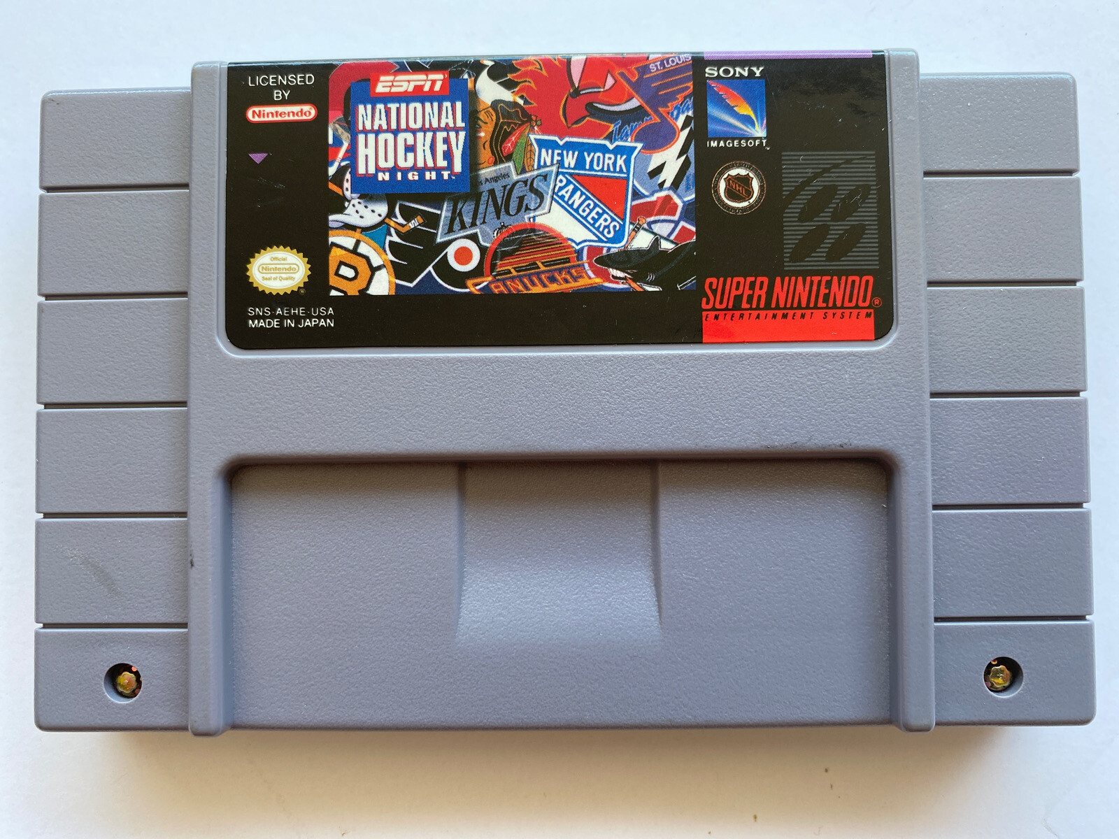 ESPN National Hockey Night Super Nintendo SNES Video Game System Tested/Works