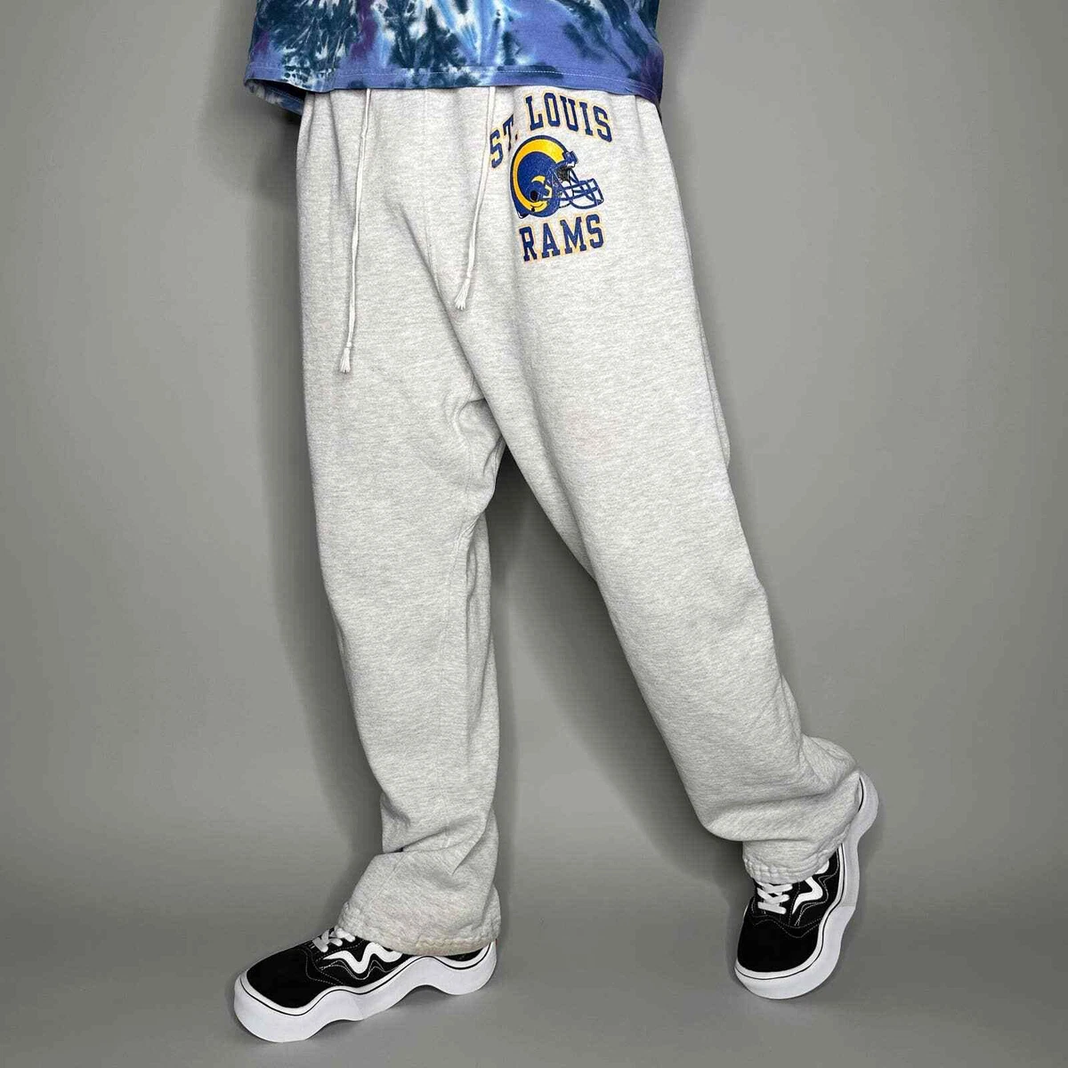 Vintage St Louis Rams Russell Sweatpants Mens 2XL Baggy Light Heather Grey 90s