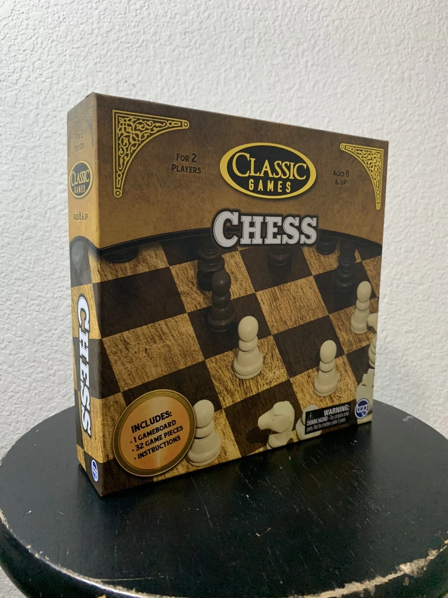 Classic Games Wood Chess Set Board & 32 Game Pieces