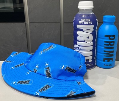 Prime Hydration Auston Matthews, Prime Blue Eimermütze & Prime Blue zerdrückbar selten