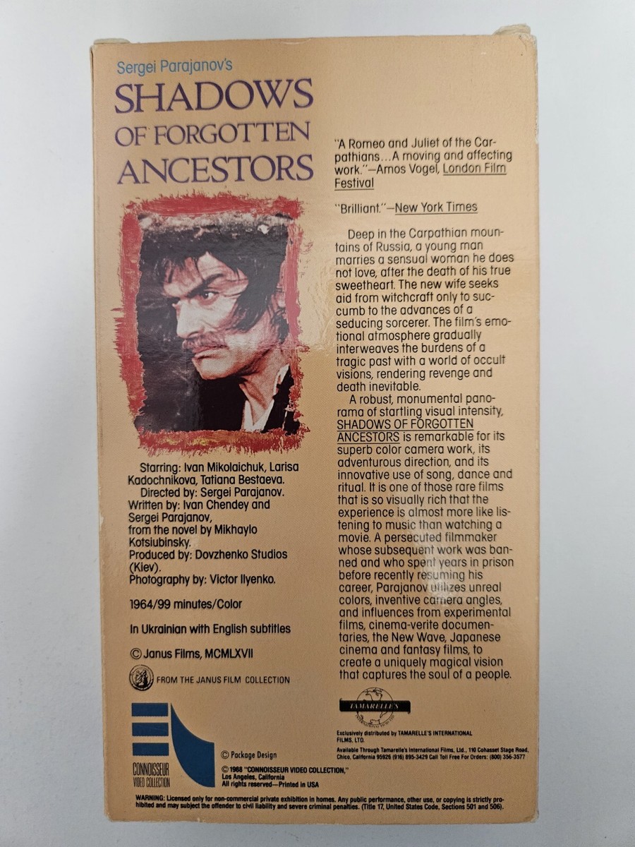 その他 Shadows of Forgotten Ancestors [VHS] Shadows of Forgotten Ancestors Sergei Parajanov Vintage VHS