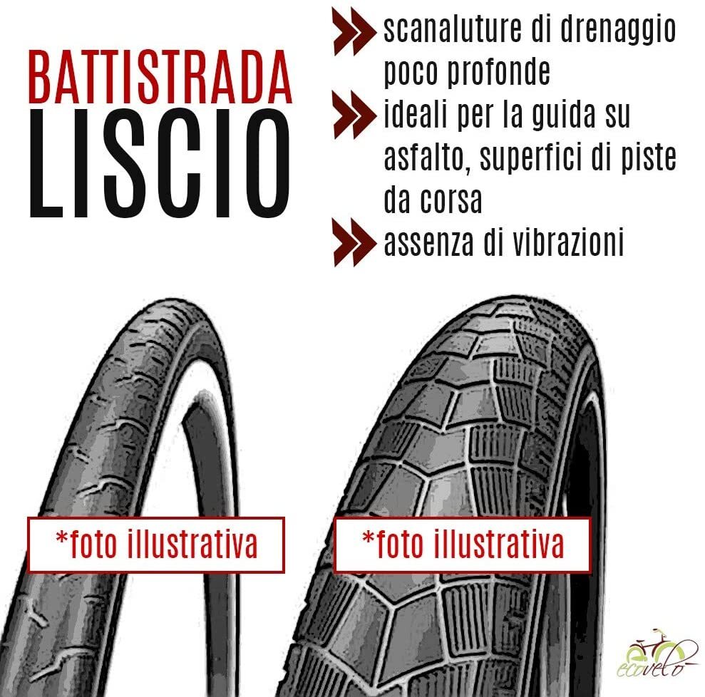 2 COPERTONI E 2 CAMERE D'ARIA 28 X 1 3/8-5/8 ( 700 X 35c) BIANCO/NERO DEESTONE - Foto 11