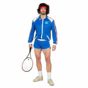 Tennis Spieler Kostum 80er Jahre Stil Karnevalskostum Verkleidung Ebay