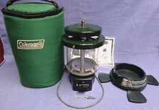 Coleman Green Propane Lantern 5155A, Zippered Soft Carry Case Extra Mantles