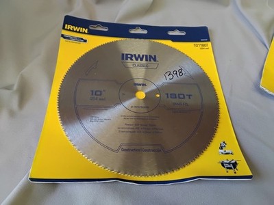 Irwin Classic Series 10'' Circular Saw Blade180T #1826439 Plywood Veneer 