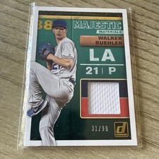 2019 Donruss Majestic Materials #9 Walker Buehler /99 SP