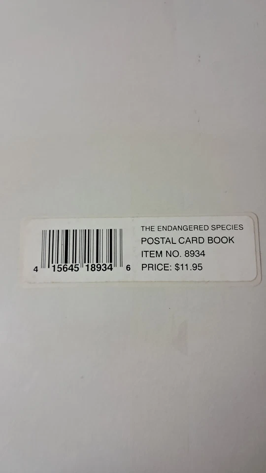 The Endangered Species 1996 Postal Card Book Item # 8934 New Sealed - Image 4 of 4