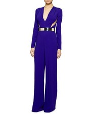 STELLA McCARTNEY Belted Blue Jumpsuit UK10 IT42 £3550 Dress New