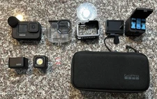 GoPro Hero 9 Black Multiple Accessories Including 3 Batteries, Charger, and Case