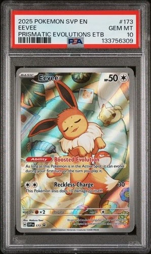 Eevee #173 PSA 10 Gem Mint Prismatic Evolutions ETB Black Star Promo Pokemon TCG