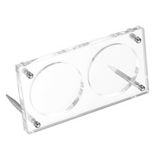 2.5" Acrylic Coin Display Frame 3D Floating Display Case Holder 2 Slots