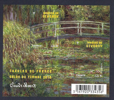 2010 Bloc Feuilet n° F4479 Jardins de GIVERNY par Claude  MONET - NEUF**LUXE