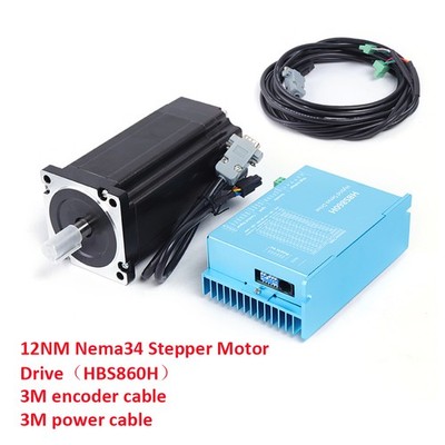 12NM Nema34 Motor Closed Loop Stepper Drive Kit Lüfterkühlung