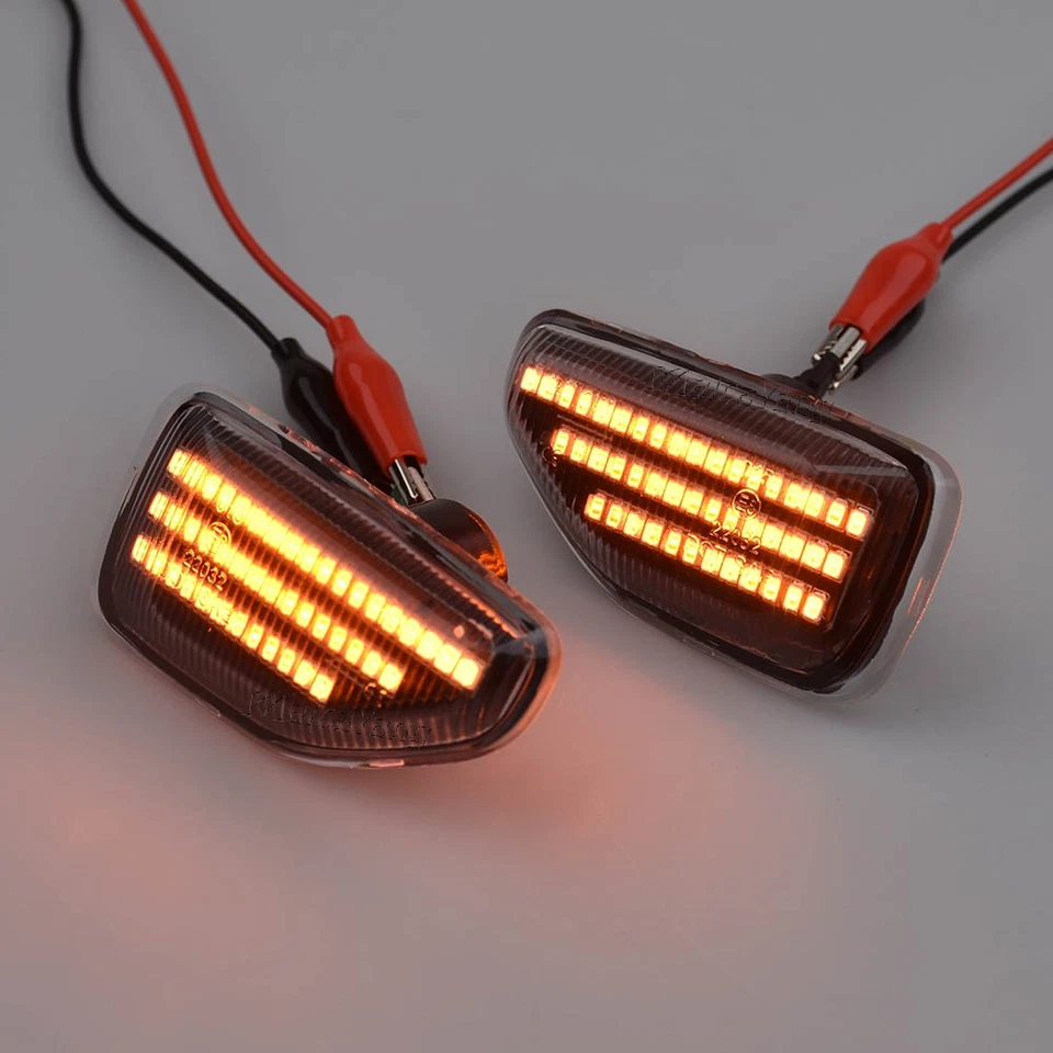Clear For Dacia Renault Sandero 2014 2015-2020 LED Dynamic Side Marker Light - Image 2 of 4