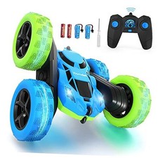 Remote Control Car for Kids, 360 Rotating Standard Headlights Blue green