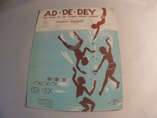 Ad-De-Dey Sheet Music Herman Hupfeld P/V/G Chappell 1939