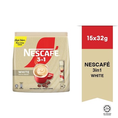 NESCAFE 3in1 White Coffee rich & creamy Stickpack (15x32g)