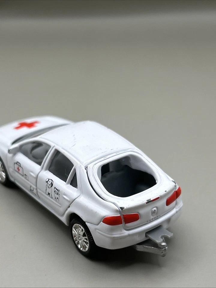 R870 Norev Renault Laguna II Phase 2 Ambulance Vétérinaire Blanche 3 inches - Photo 3/4