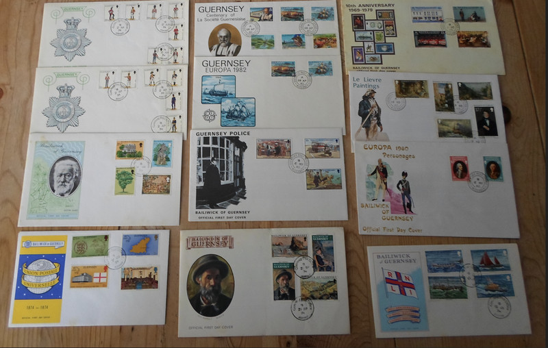 UK stamps Guernsey 1 12 first day covers