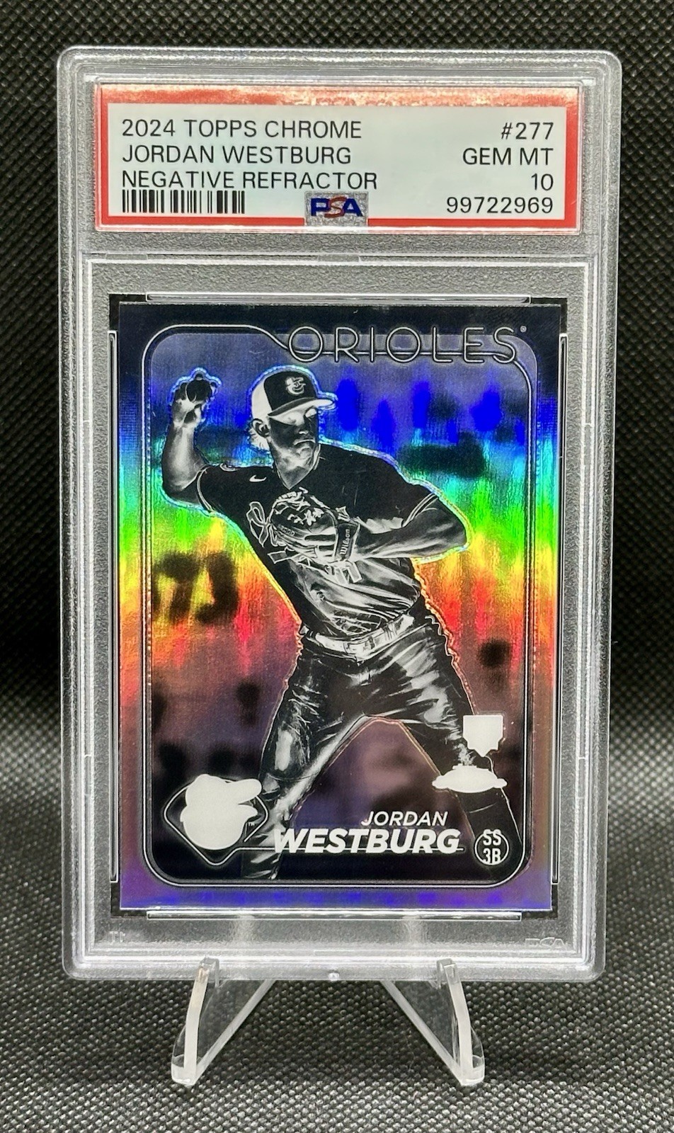 2024 Topps Chrome - Jordan Westburg #277 PSA 10 💎 Negative Refractor (Pop 16)