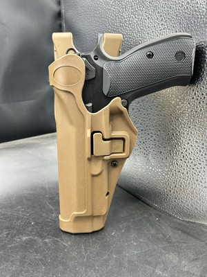BLACKHAWK Serpa CZ 75 Compact Holster, Tan Level 2, Left Hand, New