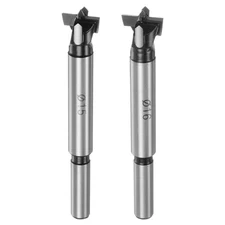 2pcs 15mm 16mm (9/16 5/8") Tungsten Carbide Wood Forstner Drill Bit Set