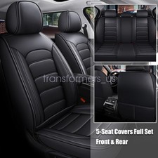 For Honda Crv Cr-v Car 5 Seat Covers Full Set Front Rear Protector Cushion Black