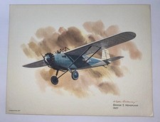 Vintage Nixon Galloway United Airlines Airplane Litho Print Breese 5 Monoplane