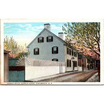 Thomas Bailey Aldrich House Portsmouth NH Vintage Postcard SPF6