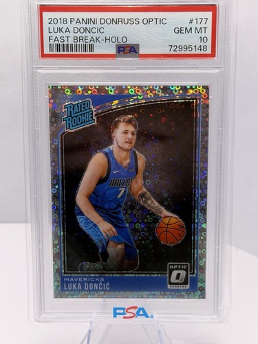 Luka Doncic [Fast Break Holo] #177 2018 Panini Donruss Optic card