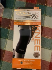 Copper Fit Freedom Copper Infused Compression Knee Sleeve - Size XL - Black