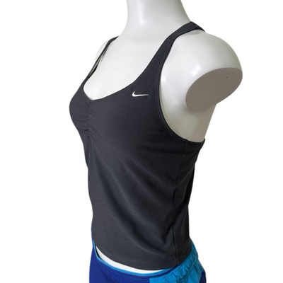 #ad Nike Black Tank Top Built in Shelf Bra Racerback Yoga Gym Workout Size Small $19.00