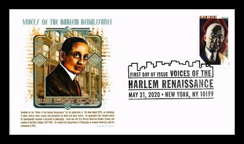 US COVER ALAIN LOCKE VOICES OF HARLEM RENAISSANCE FDC PANDA CACHET