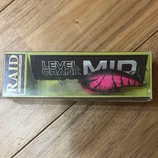 RAID Japan Limited Pink LEVEL CRANK MID Crankbait Fishing Lure, Hard Bait