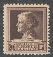 US. 878. 10c. Jane Addams, American Scientist, Famous American Issue. MH. 1940