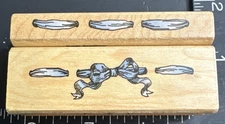 Holly Pond Hill Wooden Rubber Stamps With Bow & Ribbon Design
