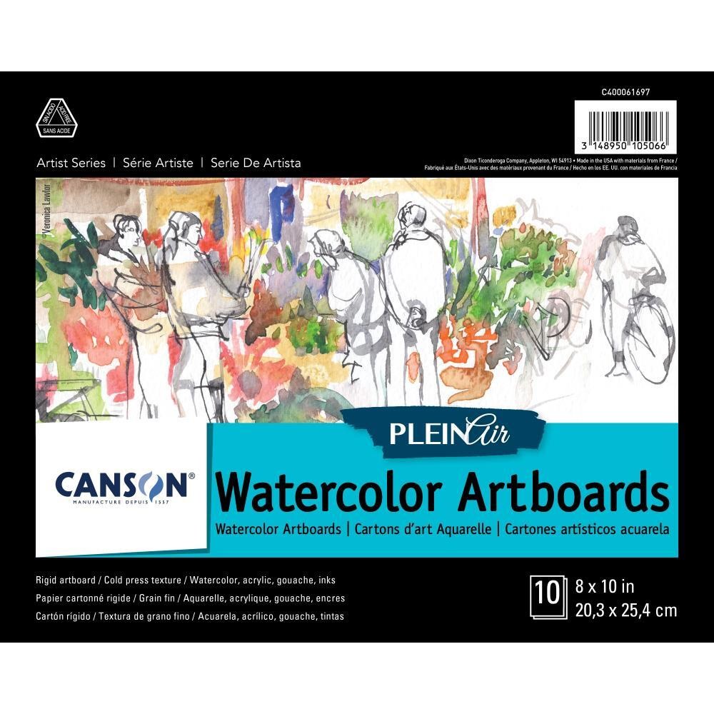 Canson PleinAir 8x10" Artist Series Watercolor Artboards  10pc