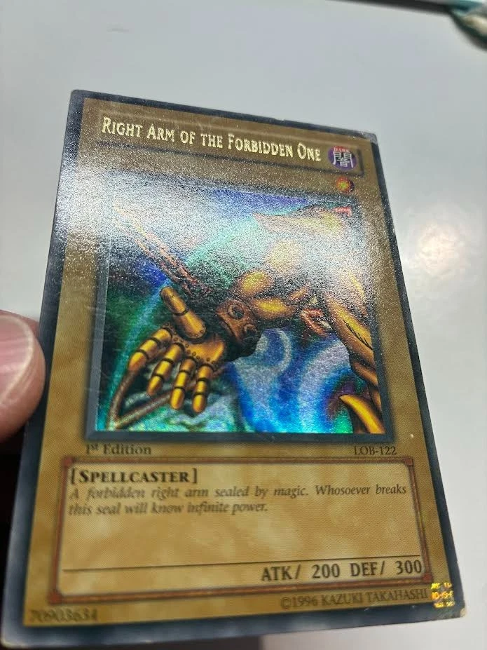 USA Seller Yugioh Right Arm of the Forbidden One LOB-122 1st Ed Ultra Rare MP - Image 2 of 4
