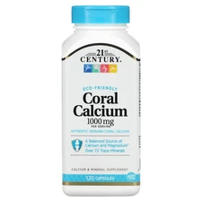 21st Century Coral Calcium 1000 mg 120 Capsules EcoFriendly
