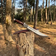 Custom Handmade Carbon Steel Blade Survival Bowie Knife | Hunting Knife Camping