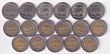South Africa 5 Rand 17 coins 1994-2022 all different & listed #91